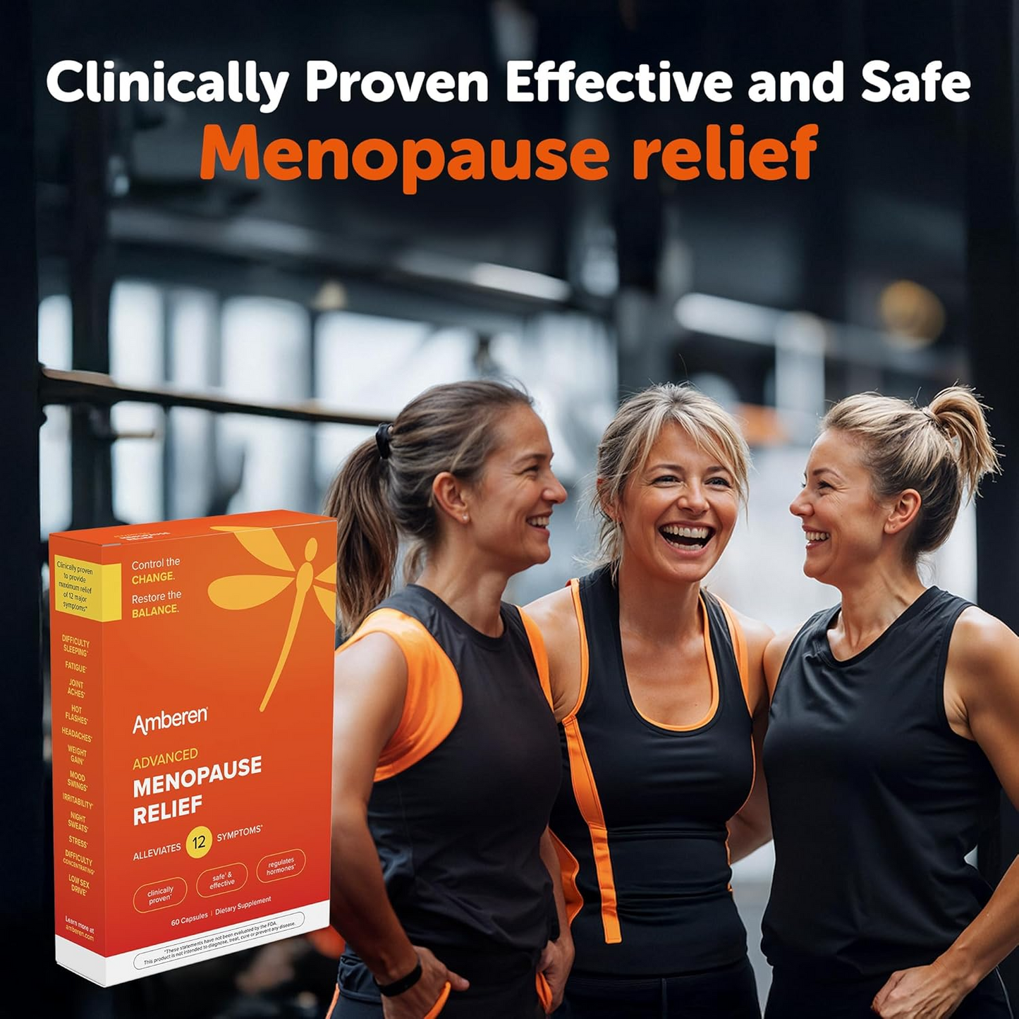 Amberen Menopause Supplements for Women, 120 Capsules, Clinically Shown to Help Support Hormone Balance, Multi-Symptom Relief from Hot Flashes, Night Sweats, Mood Swings & Low Energy
